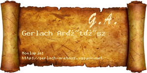 Gerlach Arétász névjegykártya